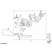 BMW Exterior Mirror Left - Genuine BMW 51167181165