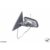 BMW Exterior Mirror W-O Glass Heated Left (Gloss Black) - Genuine BMW 51167189473