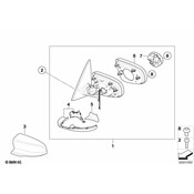 BMW Door Mirror Trim Ring - Genuine BMW 51167233053