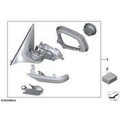 BMW Outside Mirror W-Out Glass Heated Right - Genuine BMW 51167282128