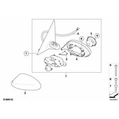 BMW Outside Mirror Heated With MemoryRight - Genuine BMW 51167282624