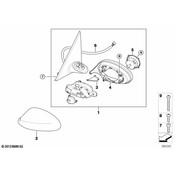 BMW Outside Mirror Heated With MemoryRight (Gloss Black) - Genuine BMW 51167282646