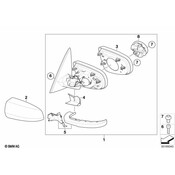 BMW Heated Outside Mirror Right - Genuine BMW 51167282756