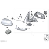 BMW Outside Mirror W-Out Glass Heated Right - Genuine BMW 51167283528