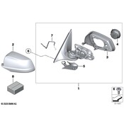 BMW Outside Mirror W-Out Glass Heated Right - Genuine BMW 51167283608