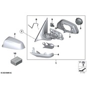 BMW Exterior Mirror W-O Glass Heated Left - Genuine BMW 51167321811