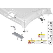 BMW Sun Visor With Label Right (Anthrazit) - Genuine BMW 51167352898
