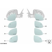 BMW Mirror Glass - Genuine BMW 51167408445