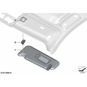 BMW Sun Visor Holder - Genuine BMW 51167445660