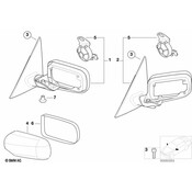 BMW Outside Mirror Heated With Memory Left (Gloss Black) - Genuine BMW 51167892025