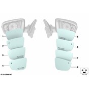 BMW Door Mirror Glass - Genuine BMW 51167947274