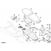 BMW CoverCentre Arm Rest Leather (Black) - Genuine BMW 51168046912