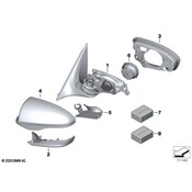 BMW M Ext. Mirror W-Out Glass Heated Right (M) - Genuine BMW 51168055118