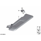 BMW Sun Visor With Label Left (Anthrazit) - Genuine BMW 51168062217