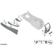 BMW Console Trim Panel - Genuine BMW 51168078309