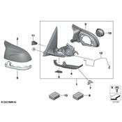 BMW Shadow Line Door Mirror Assembly - Genuine BMW 51168080292