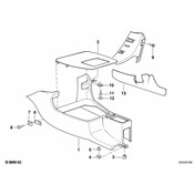 BMW Depositing Box Bottom Panel (SilverGrey) - Genuine BMW 51168138047