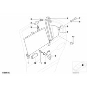 BMW Right Rear Door Sun Blind (Dark Grey) - Genuine BMW 51168173174