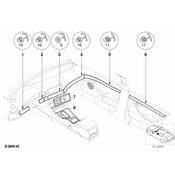 BMW On Bord Monitor Wood Strips (Vavona) - Genuine BMW 51168386923