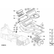 BMW Center Console Switch Cover - Genuine BMW 51168408856