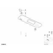 BMW Sun Visor With Mirror Left (Black) - Genuine BMW 51168410185
