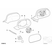 BMW Mirror Housing Primed Right - Genuine BMW 51168413516
