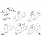 BMW Set Of Covers Mirror Baseplate (Black) - Genuine BMW 51169130062