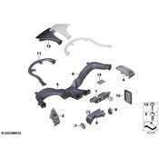 BMW Right Floor Heater Duct Cover - Genuine BMW 51169284988