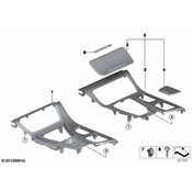 BMW Trim Centre Console Wood Ash (Braun) - Genuine BMW 51169288620