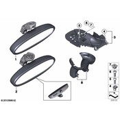 MINI Interior Rear View Mirror - Genuine MINI 51169302871
