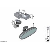 MINI Interior Rear View Mirror - Genuine MINI 51169302882