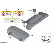 Mini Sun Visor - Genuine Mini 51169812700