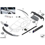 BMW Rear Diffuser Black Matt (M Performance) - Genuine BMW 51192291363