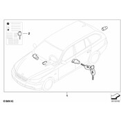 BMW Remote Control Transmitter for Keyless Entry and Alarm System - Genuine BMW 51210036010