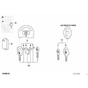 BMW Set Of Keys With Ews Control Unit (315 Mhz) - Genuine BMW 51210420561