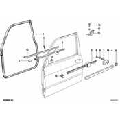 BMW Moulding Front Right (Black) - Genuine BMW 51211959992