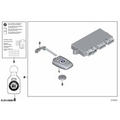 BMW Remote Control Transmitter for Keyless Entry and Alarm System - Genuine BMW 51212311085