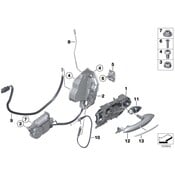 BMW Door Lock Actuator Motor Front Right - Genuine BMW 51215A36E42