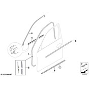 BMW Gasket Door Joint Bottom Front Left - Genuine BMW 51217033789
