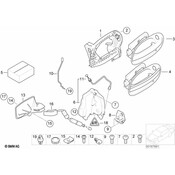 BMW Bowd.CableOutside Door Handle Frnt Rght - Genuine BMW 51217131738