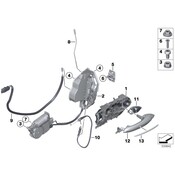 BMW Carrier With Catch With Key Left - Genuine BMW 51217286101