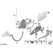 BMW Door Lock Operating Rod - Genuine BMW 51217291409