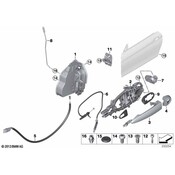 BMW Door Lock Operating Rod - Genuine BMW 51217314287