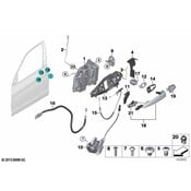 BMW Door Lock Operating Rod - Genuine BMW 51217324233