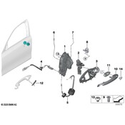 BMW Door Lock Operating Rod - Genuine BMW 51217432220