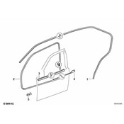 BMW Inner Left Window Channel Cover - Genuine BMW 51218174763