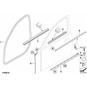 BMW Gasket Door Joint Bottom Front Right - Genuine BMW 51218223664