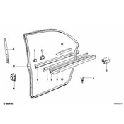 BMW Door Weatherstrip Inner - Genuine BMW 51221886507