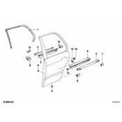 BMW Door Weather Strip Inner Left - Genuine BMW 51221906849