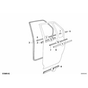 BMW Door Weather Strip Outer Left - Genuine BMW 51221944347